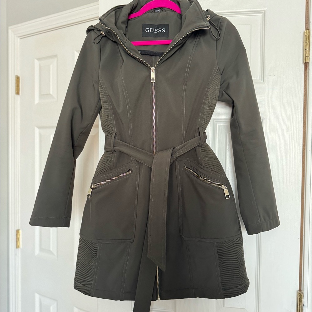 GUESS Women's Dark Green Trench Coat